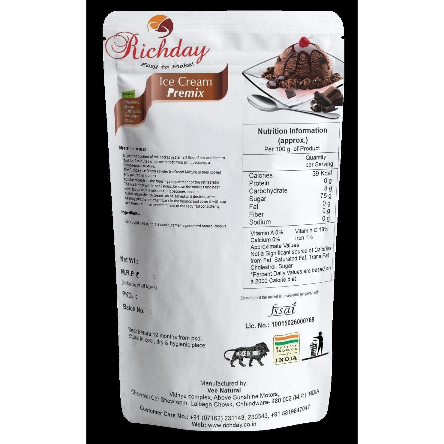 Chocolate Frappey premix